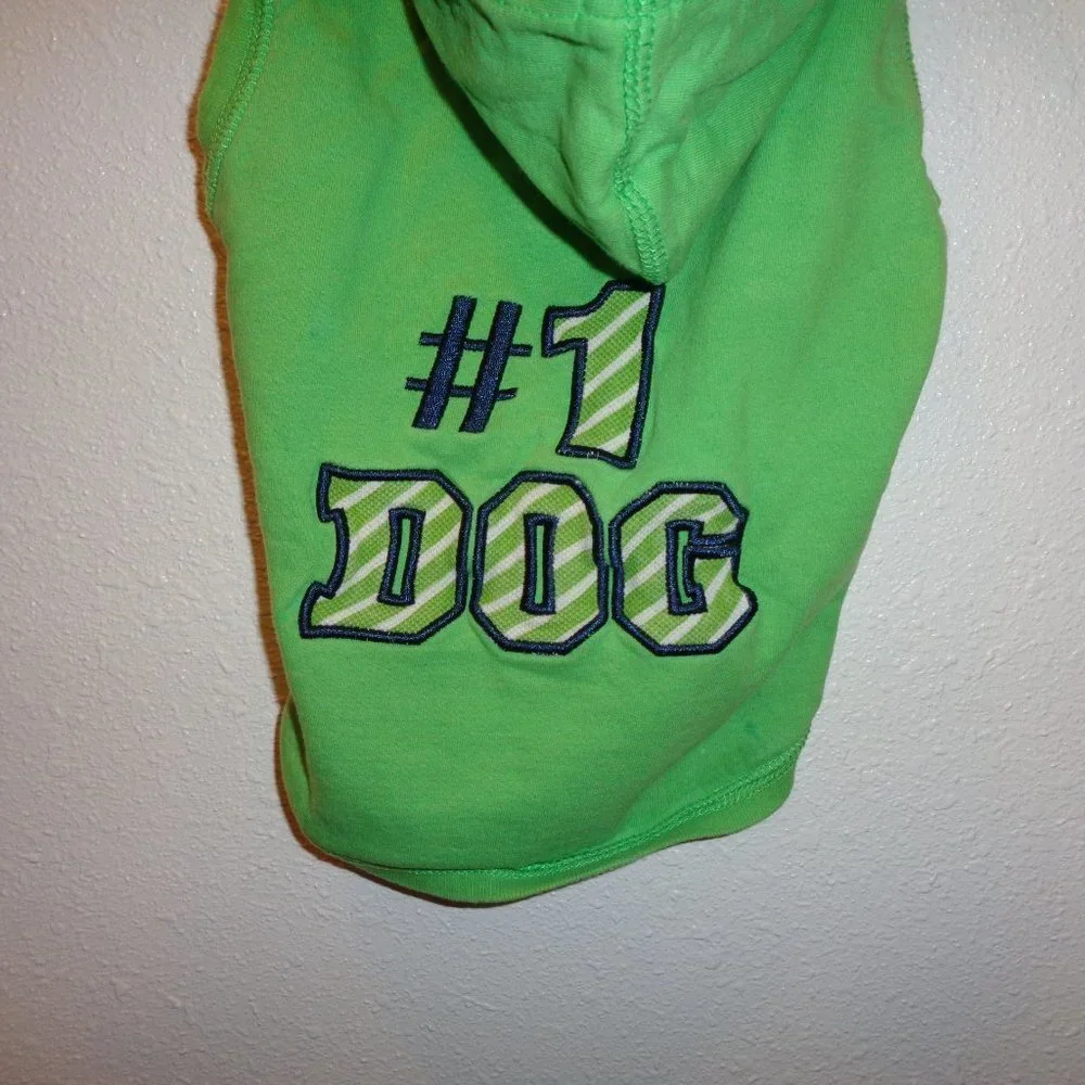 Martha Stewart Pets Green #1 Dog Hoodie Size Medium